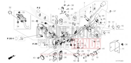 FAISCEAU DES FILS (CRF250L/LA,CRF300L/LA) CRF300LAP de 2023